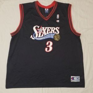 Vintage Champion Allen Iverson 3 Sixers Jersey XL